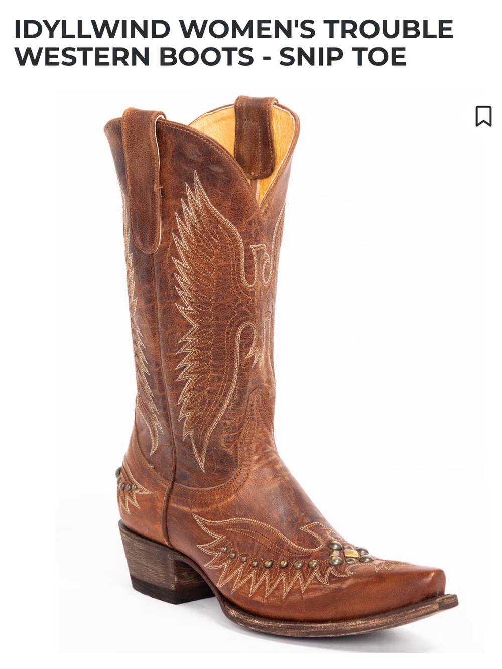 Idyllwind Trouble Brown Embroidered Leather Western Boots